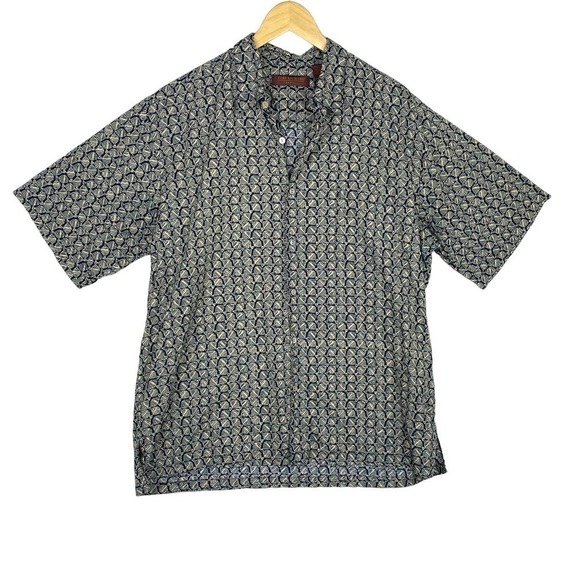 Vintage Tori Richard Honolulu Lawn Cotton Green Tropical Fish Button Up Shirt-XL - Picture 1 of 5